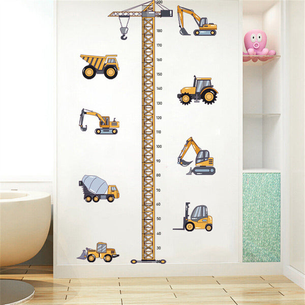 Height Measure Decal Wall Stickers Cartoon Kids Room Baby Chart Growth