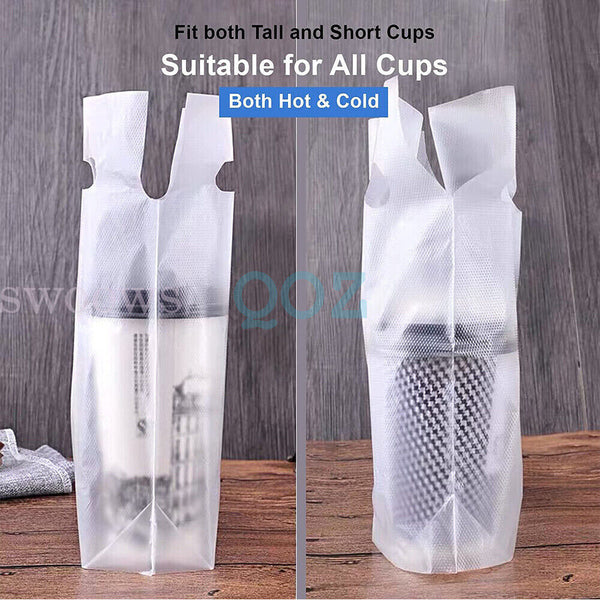 100/400 Take away bag coffee cup carry bag takeaway coffee milktea cup carrybag