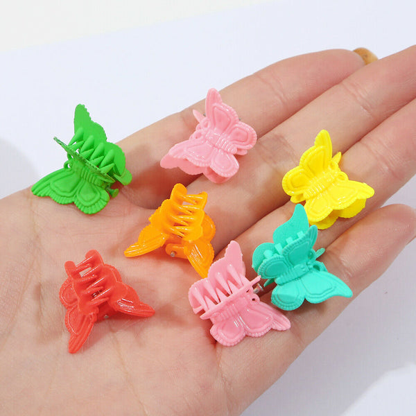 100pcs Butterfly Mini Hair Clips Hair Jaw Hair Styling Claws Barrettes Kids Girl