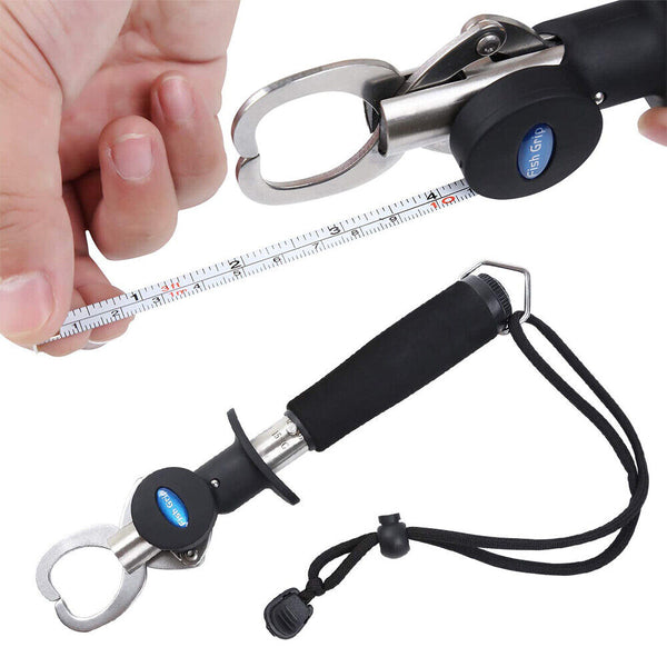 15KG Stainless Steel Fish Lip Grabber Gripper Fishing Tool Grip Tackle Scale