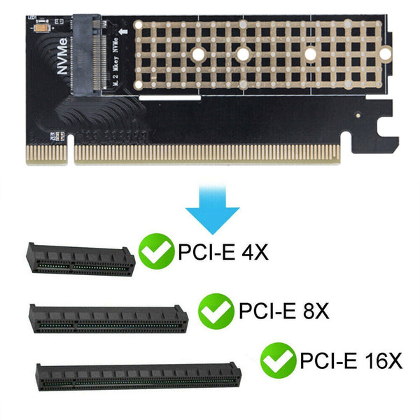 M.2 NVME Ssd To Pcie 3.0 X16 Adapter M Key Interface Expansion Card Full