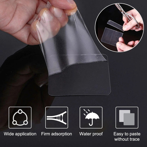 Silicone Gel Pads Super Sticky  Clear Durable Washable Transparent gripping Pad