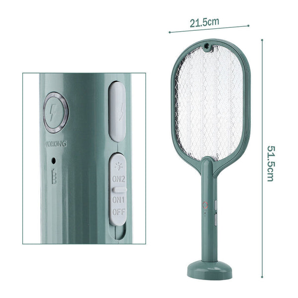 1/2Mosquito Insect Killer Bug Zapper Electric USB Rechargeable Racket FlySwatter