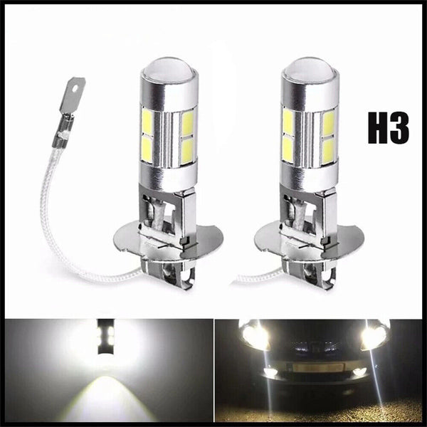 4PCS H3 LED 55W HEADLIGHT FOG DRIVING LIGHT BULBS CAR LAMP GLOBES COLD WHITE AU