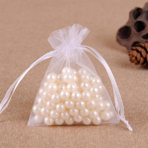 100-500PCS Organza Bag Sheer Bags Candy Packaging Jewellery Gift Wedding Pouch