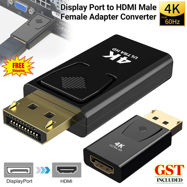 4K Displayport DP Display Port to HDMI Male Female Adapter Converter Connector