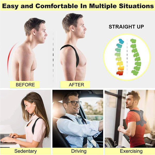 Posture Corrector Clavicle Support Back Straight Shoulders Brace Strap Correct