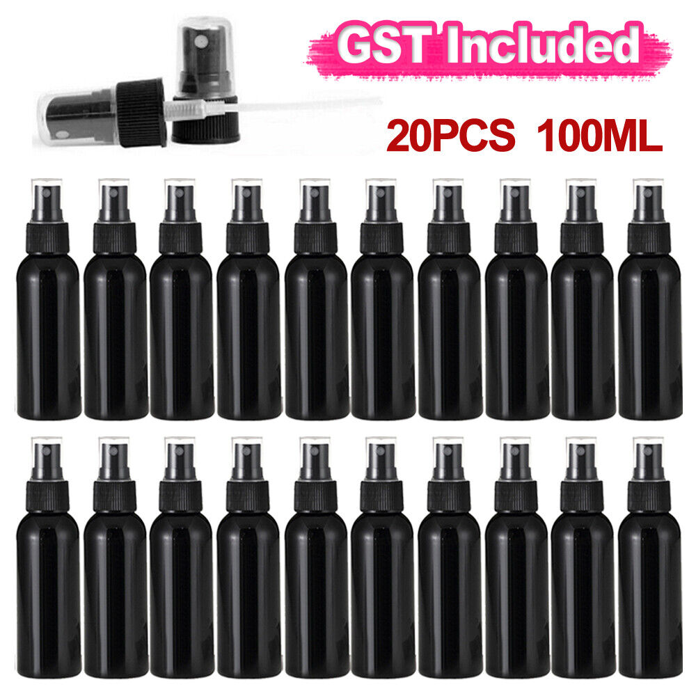 Black Travel Portable Plastic Perfume Atomizer Empty Spray Bottle Makeup-100ml