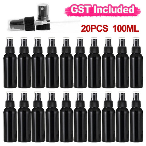 Black Travel Portable Plastic Perfume Atomizer Empty Spray Bottle Makeup-100ml