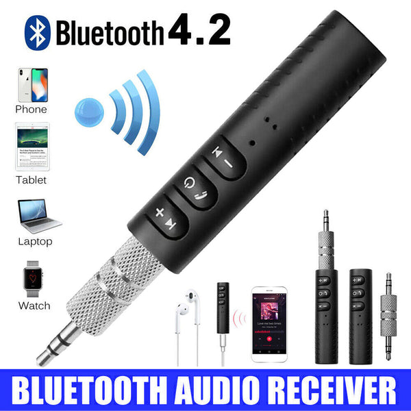 Wireless Bluetooth 3.5mm AUX Audio Music Receiver Stereo Home Car Adapter AU NEW