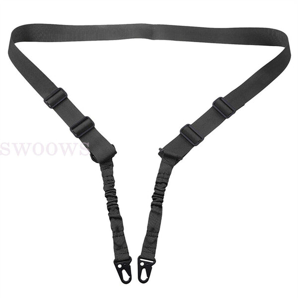 Tactical 2 Point Rifle Gun Sling Strap Adjustable Shotgun Belt Swivel Mount