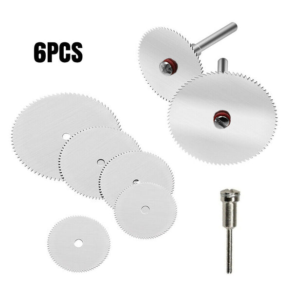 6PCS HSS Circular Saw Blade Set For Dremel Rotary Tool Cutting Wheel Discs Drill