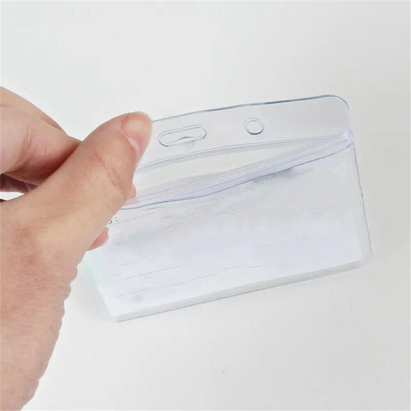 20pcs Plastic Clear ID Card Holder Badge Lanyard Work Business Pouch Security