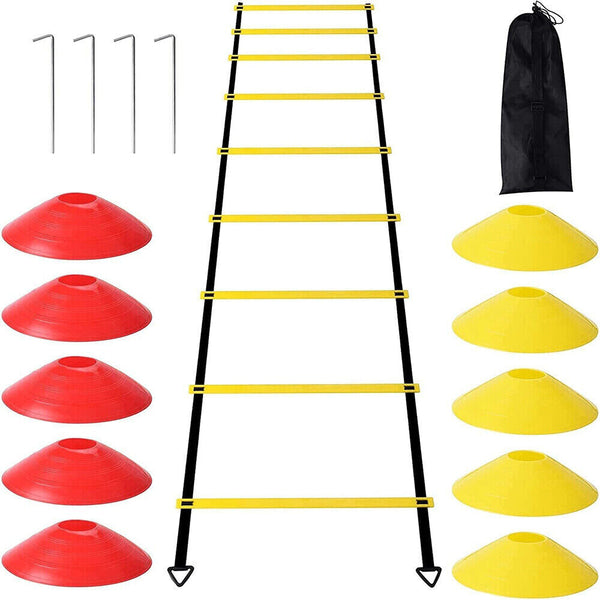 Football Training Equipment for Kids Speed Agility Agility Ladder Set 12 Rung 6M