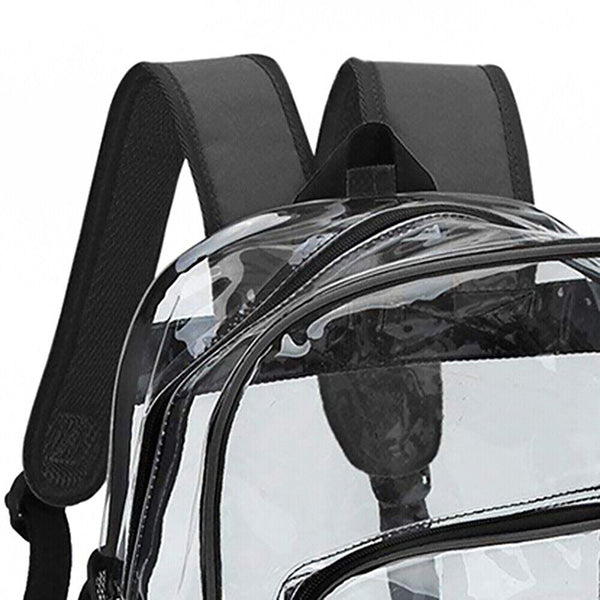 Transparent Backpack Bag Clear PVC Travel Shoulder Bag School Bag Strap Book Bag