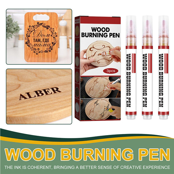 3-30 DIY Project Easy Use Chemical Wood Burning Pen Scorch Marker Wood Painting