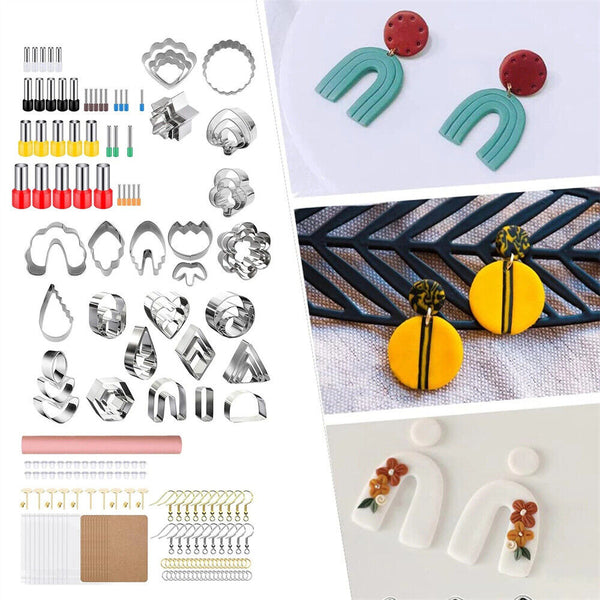 Polymer Clay  Set 183-200PCS Earring Making Mold  DIY Craft Gift