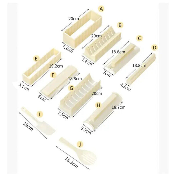 DIY Sushi Maker Making Kit Rice Roller Mold Set Beginners Homemade Kitchen NEW