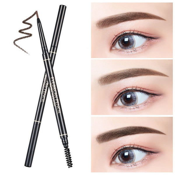 Slim Eyebrow Pencil Waterproof Eye Brow Eyeliner Pen With Brush Makeup Cosmetic