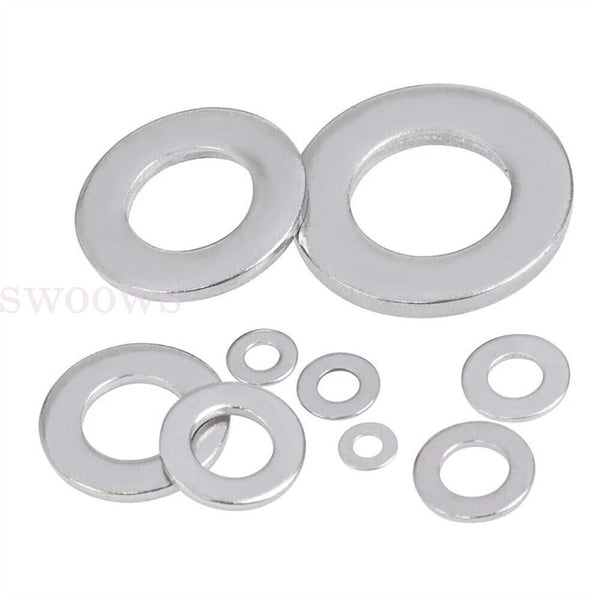 1 Box Kit Nut And Bolt Set Gasket Flat Ring Seal Stainless Steel Washer