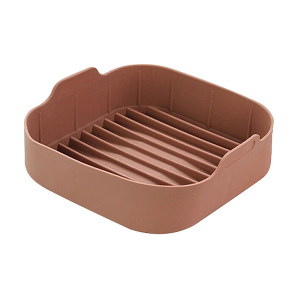 1/3Multifunctional Air Fryer Silicone Pot Non-stick Oven Accessories Baking Tray