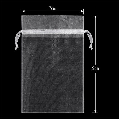 100-500PCS Organza Bag Sheer Bags Candy Packaging Jewellery Gift Wedding Pouch