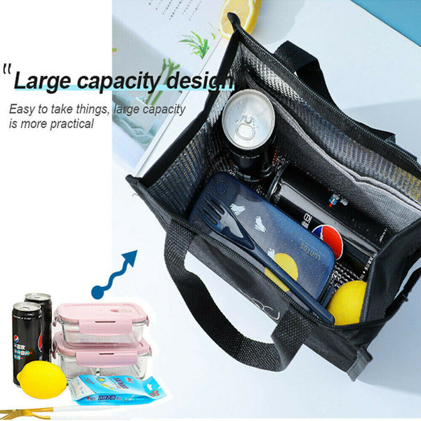 Portable Insulated Thermal Cooler Lunch Box Carry Tote Picnic Case Storage Bag