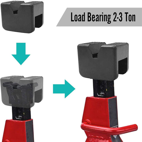 4Pcs Rubber Axle Jack Stand Pad Adapter Frame Rail Protector Slotted 2-3 Tons O