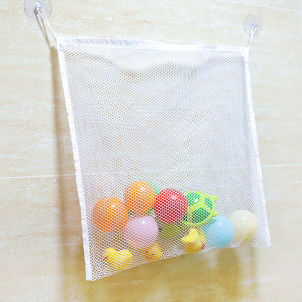 1/2x Toy Bath Storage Bathroom Suction Bathtub Stuff Net Mesh Doll Baby Toys Bag