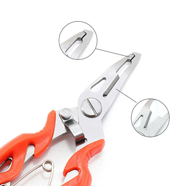 1/2PCS Fishing Pliers Scissors Line Cutter Braid Split Ring Tool Lip Grip TACKLE