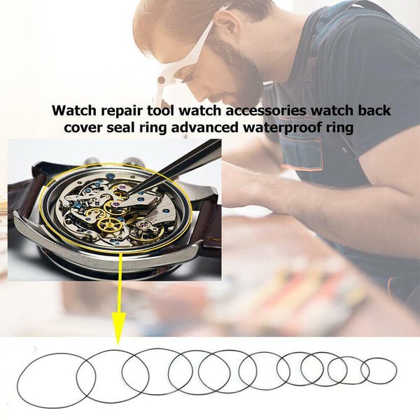 200pcs Waterproof O-Ring Watch Back Seal Gaskets Watch Repair Tool (0.7mm) AU