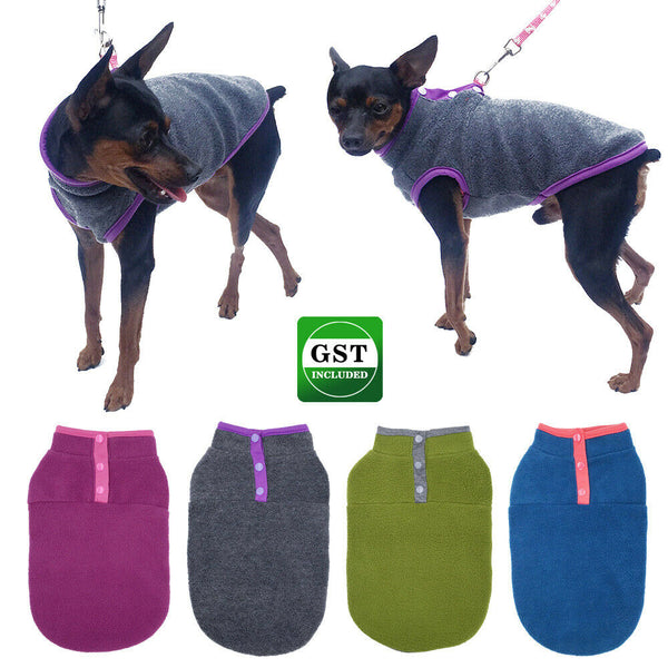 XS-XL Pet Dog Puppy Winter Warm Fleece Jumper Vest Coat Jacket Apparel Clothes