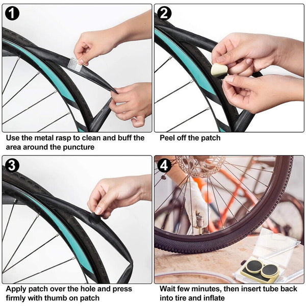 10PCS Bicycle Tube Glueless Patch Kit Bike Puncture Repair Kit Portable Travel