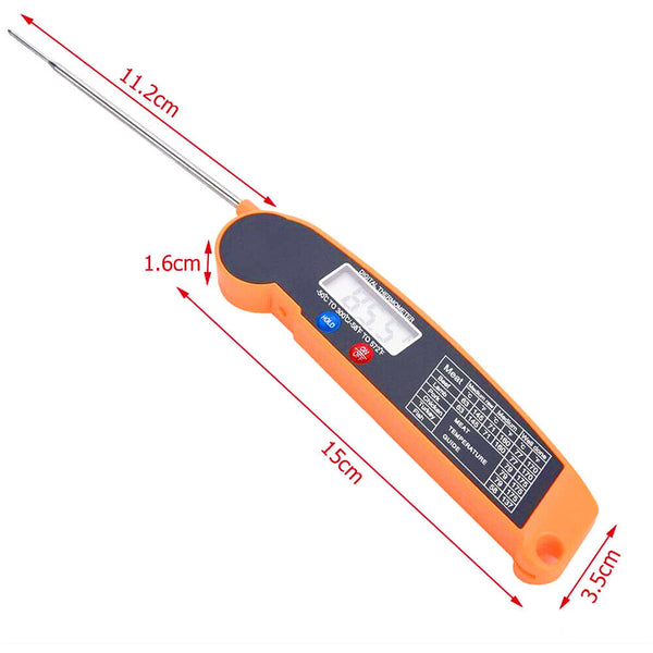 Foldable Digital Thermometer Probe Temperature Kitchen Cooking Food BBQ Meat Jam