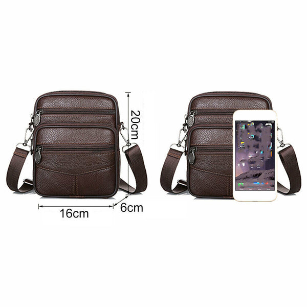 Mens Crossbody Bags Leather Wallet Side Shoulder Messenger Handbag Backpack AU