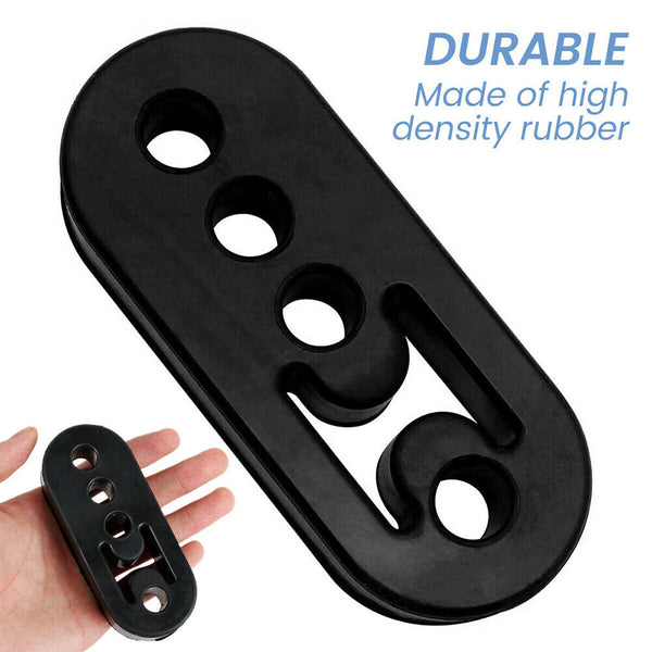 4x Universal Heavy Duty Car Exhaust Rubber Mount Brackets Hangers 4 Holes Black