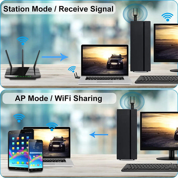 AC1300 USB 3.0 WiFi Wireless Adapter Dongle 802.11ac 5GHz Dual Band 11AC