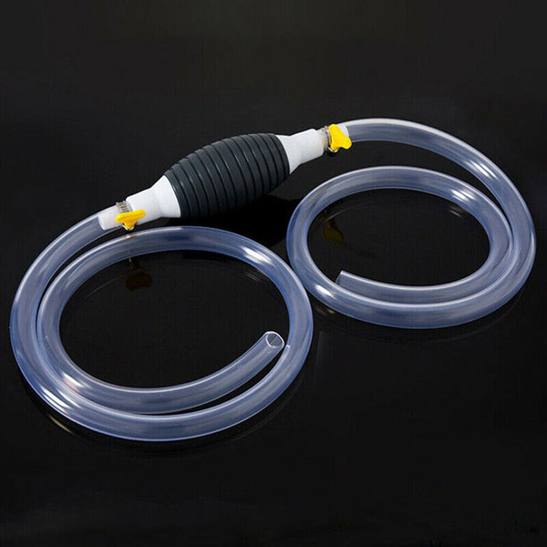 Manual Water Oil Liquid Syphon Petrol Fuel Transfer Pump Hand Siphon Pipe Hose