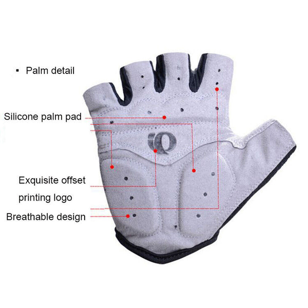 Pair Cycling Bicycle Half Finger Bike Gloves Unisex Anti Slip Padded Outdoor AU