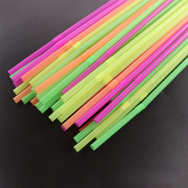 UP1000Straw BPA-Free Bendable Disposable Drinking Plastic Party Straw Multicolor