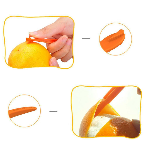 1-10x Cutter Skin Remover Fruit Peelers Slicer Citrus Opener Kitchen Tool Orange