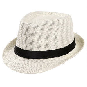 Unisex Men Women FOR Fedora Trilby Wide Brim Straw Cap Beach Sun Gentleman Hat