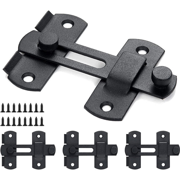 Stainless Steel Gate Latches Flip Latch Bolt Latch Lock for Safety Door Black AU
