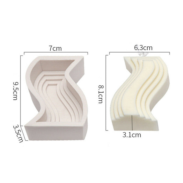 3D Candle Mould Geometric Shape DIY Wax Model Candle Silicone Mold Home Decor