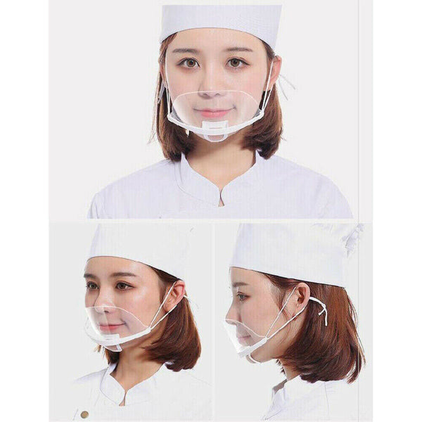 Transparent Face Mask-For Catering Kitchen Retail Hotel Salon Spa Restaurant AU