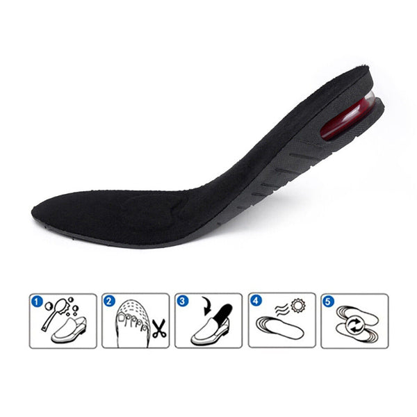 Shoes Insoles Air Cushion Height Increase Heel Gel Inserts Taller Lifts Pad Shoe