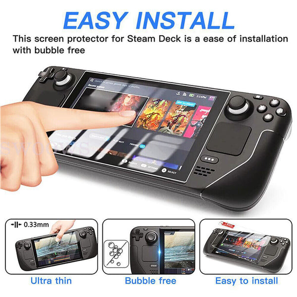 Tempered Film Tempered Glass Full Screen Console Protector Cover For Steam Deck