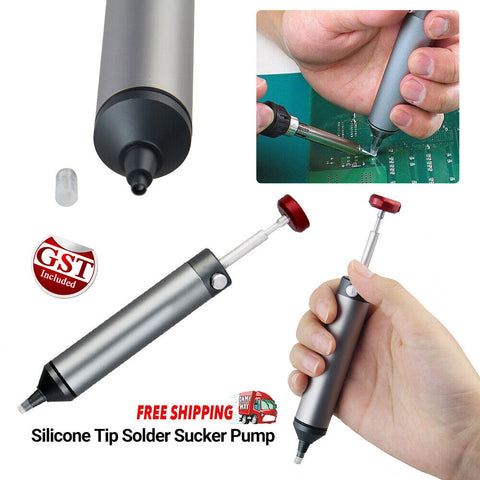 Silicone Tip Solder Sucker Pump Remover Engineer Desoldering Pump Tool Portable