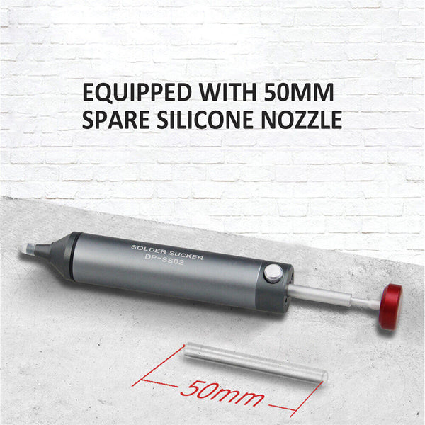 Silicone Tip Solder Sucker Pump Remover Engineer Desoldering Pump Tool Portable