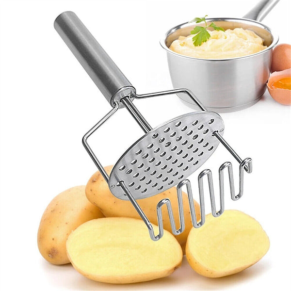 Potatoe Fruit Kitchen Potato Masher Vegetable Press Crusher Stainless Steel Tool